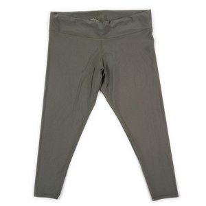 NEW WHISPER Rebecca army green full length metallic yoga legging size 1X